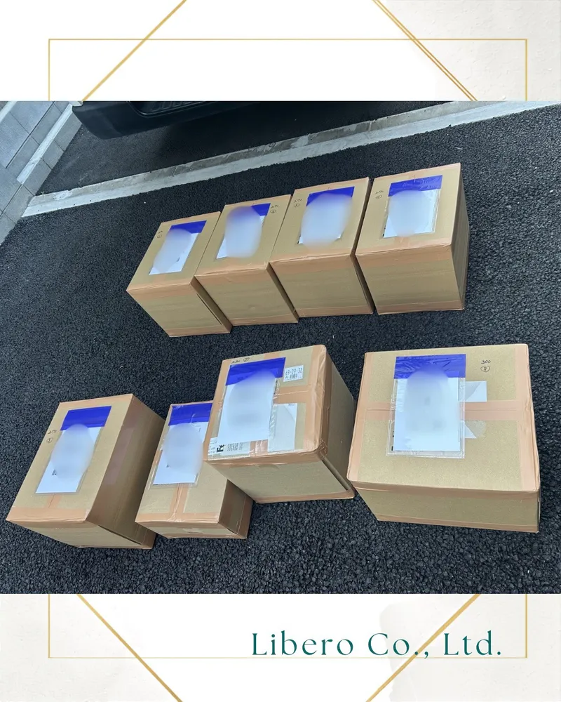 Multiple packed parcels ready to ship
